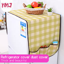 Пылезащитный чехол для холодильника с карманом сумка для хранения холодильник-Крышка для стиральной машины Органайзер сумки висячая сумка 2024 - купить недорого