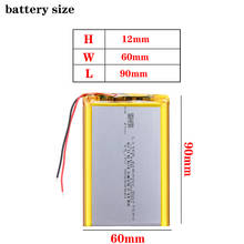 3.7V 8000mAh 126090 Lithium Polymer Li-Po li ion Rechargeable Battery Lipo cells For Recorder Devices Mobile Notebook GPS 2024 - buy cheap