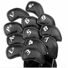 12PCS Litchi Stria PU Leather Head Cover for Golf Iron Club Putter Headcover Set 3-SW Universal Iron Club Headcovers. 2024 - buy cheap