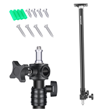 Neewer Wall Mounting Boom Arm 23.2-39.4 inches/59-100 CM Adjustable Length with Adapter for Photo Studio Video Light, Monolights 2024 - buy cheap