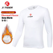 X-TIGER Winter Long Sleeve Cycling Base Layer Underwear Fleece Sports Bike Shirt Keep Warm Racing Road Bicycle Cycling Jerseys 2024 - buy cheap