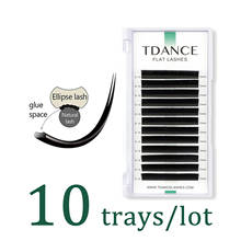 TDANCE-10 bandejas/lote de extensión de pestañas, elipse natural, visón falso mate, pestañas postizas, suministros individuales, puntas divididas 2024 - compra barato