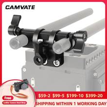 CAMVATE 360 Degree Rotating Standard 15mm Dual-port Clamp With 1/4''-20 Thread Screw For DSLR Camera 15mm Rod Supporting System 2024 - buy cheap