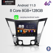 PX6 DSP 9 "2 din Android 9,0 8 Core 4G 64GB Автомобильный DVD плеер авторадио Bluetooth 4,2 для Hyundai SONATA I40 I45 I50 YF 2011-2014 2024 - купить недорого