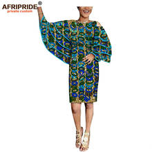 Vestidos africanos para mujer, ropa Africana Bazin Riche informal de cuello redondo para fiesta de noche, Ankara, hasta la rodilla, A722589 2024 - compra barato