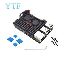 1set Dual Fan Cooling System Module With Heat Sink for Raspberry Pi 4B 3B+ Model + (Plus)  2024 - buy cheap