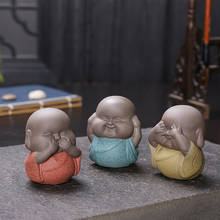 Mini Decorative Sculptures Ceramic Buddha Statues Monks Figurine India Yoga Home Monks Sculpture Buda Dropshipping 2024 - buy cheap