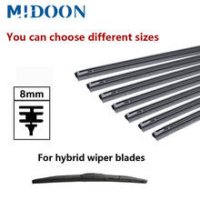 Car Vehicle Insert Rubber strip Wiper Blades (Refill) 8mm Soft 14" 16" 17" 18" 19" 20" 21" 22" 24" 26" 28" 1pcs Accessorie 2024 - buy cheap