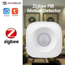 Sensor de corpo humano, movimento pir, sensor de movimento, zigbee, uso com gateway, vida inteligente, app tuya smart 2024 - compre barato