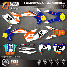 Rainha x motor personalizado equipe gráficos decalques adesivos kit para ktm 2013 2014 sx sxf, 2015 2014 2015 2016 exc XC-W EXC-F 021 2024 - compre barato