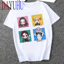 Demon Slayer T-shirt Graphic Tees Men 2020 Streetwear Japanese Anime Cool Tshirt Funny Cartoon Kimetsu No Yaiba T Shirt Male 2024 - buy cheap