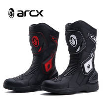 ARCX-Botas de carreras de motocicleta para hombre, zapatos de cuero de grano, impermeables y protectores, para las 4 estaciones 2024 - compra barato