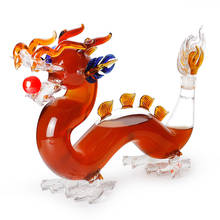 Hellodream luxury home bar glass lead-free chinese Dragon shaped Whiskey Decanter for Liquor Scotch Bourbon 1000ml 2024 - buy cheap
