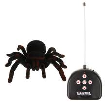 Araña Control remoto realista, juguete de broma suave y aterrador, Juguetes Divertidos, insectos, Navidad y fiesta de Halloween 2024 - compra barato