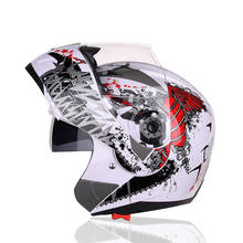 Casco de motocicleta de doble visera, protector de cara completa, doble lente, para carreras de motocross, tamaño M, L, XL, XXL 2024 - compra barato