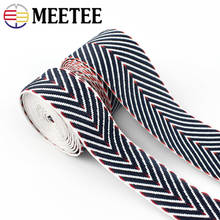 5Meters Meetee 25/30/40mm Polyester Jacquard Webbing Tape Colored Stripe Ribbon DIY Bags Strap Belt Decoration Band Accessories 2024 - buy cheap