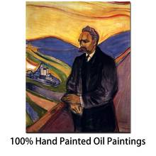 Abstract Portrait Art Paintings Handmade Edvard Munch Canvas Reproduction Friedrich Nietzsche Famous Oil Artwork High Quality 2024 - buy cheap