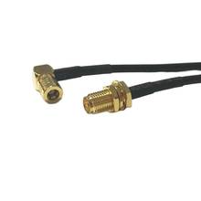 2PCS New RP-SMA Female Jack Nut Switch SMB Female Right Angle RG174 Cable Adapter 20CM 8" Wholesale Fast Ship 2024 - buy cheap