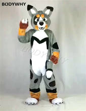 Luxury Long Fur Husky Fox Dog Fursuit Mascot Furry Costume Cosplay Party Dress Birthday Party Fursuit Carnival Halloween Xmas 2024 - buy cheap