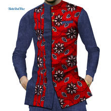 100% informal de algodón para hombre, ropa africana tradicional, Dashiki, costura de almazuela, camisetas Bazin Riche, WYN380 2024 - compra barato