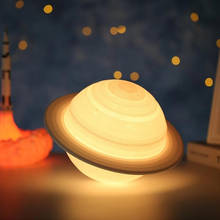 3D Printing Saturn Lamp Moon Night Light 16Colors Change Touch LED Table Lamp 3Color Sky Planet Baby Kids Sleep Light Home Decor 2024 - buy cheap