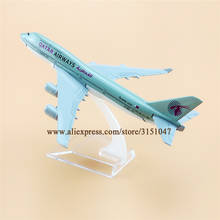 Air Qatar Airways B747 Boeing 747-400 Airlines Airplane Model Alloy Metal Model Plane Diecast Aircraft  16cm Gift 2024 - buy cheap