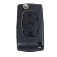 Capa do controle remoto da chave para peugeot 407 e 407 sw dobrável com 3 botões 2024 - compre barato