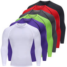 Camiseta de Fitness para hombre, ropa deportiva de manga larga de secado rápido, para correr, entrenamiento de baloncesto, Top transpirable súper elástico 2024 - compra barato