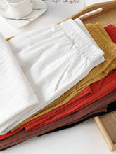 Plus Size Women Cotton Pants Summer Elastic Waist Loose Casual White Harem Pants Women's Pocket Cotton Linen Trousers 2024 - buy cheap