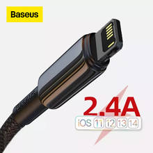 USB-кабель Baseus для iPhone 12 pro max 11 X XS, кабель для быстрой зарядки и передачи данных для iPhone 11, 8, 7, 6, 6s plus, iPad, кабель для зарядки телефона 2024 - купить недорого