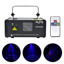 AUCD IR Sound Remote 8 CH DMX 450mW Blue Line Ray Scanner Laser Projector Light Disco DJ Party Effect Show Stage Array Lighting 2024 - buy cheap