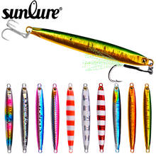 Sunlure 1PC Slow Cast Jigging Bait 10g-20g-30g-40g-60g Long Metal Jig Fishing Lure Artificial Hard Bass Fishing Tackle 2024 - buy cheap