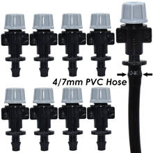 20PCS Misting Nozzle Emitter Atomizing Sprayer Drip Irrigation w/ 4/7mm SINGLE/DOUBLE BARBED 6mm Connector Sprinkler Greenhouses 2024 - buy cheap