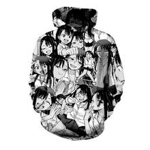 Soshilr-Sudadera con capucha de Anime Harajuku Unisex, ropa de calle divertida de color blanco y negro, ropa de calle de invierno, pulóver Don T Bully Me Nagatoro 2024 - compra barato