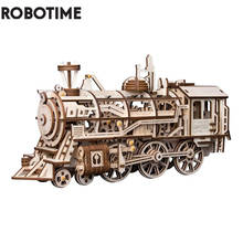 Robotime 4 вида DIY лазерная резка 3D механическая модель, деревянная модель, строительные наборы в сборе, игрушка в подарок для детей и взрослых 2024 - купить недорого