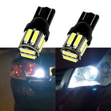 4pcs T10 Car Turn Signal DC 12V W5W 7020 10SMD Bulb 194 168 Wedge Replacement Reverse Panel Lamp White Bulb For Clearance Lights 2024 - buy cheap