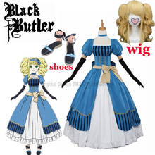 Black Butler Kuroshitsuji Elizabeth Midford(Lizzy)Party Luxury Dress Cosplay Costume Full Set Anime Halloween Party Lolita Shoes 2024 - buy cheap