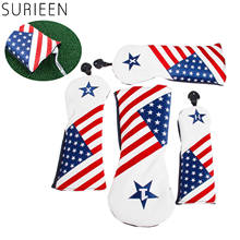 1 Pc PU Golf Wood Headcover With USA America Flag Style For Golf Driver Cover Fairway Hybrid Club Head Covers Golf Accessories 2024 - buy cheap