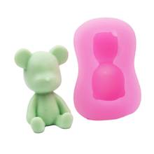 Molde de fondant diy de urso para decoração de bolo, argila de chocolate, forma fofa h595 2024 - compre barato