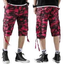 Summer Men's Camouflage Shorts Multi-Pocket Casual Camo Cargo Shorts Fashion Youth Five-point Pants Leopard 2024 - buy cheap