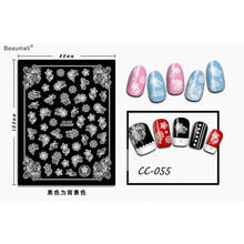 3D Black Nails Art Manicure Back Glue Decal Decorations Nail Sticker For Nails Tips Beauty 2024 - buy cheap