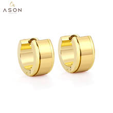 ASONSTEEL Trendy Stainless Steel Thick Earrings Gold Color Piercing Boho Hoops Earring for Women Girl Gift Fashion Jewelry 2024 - buy cheap