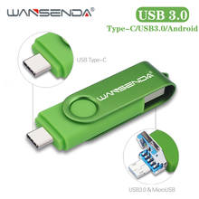 WANSENDA USB Flash Drive OTG 3 IN 1 USB 3.0 & Type C & Micro USB Stick Pen Drive 512GB 256GB 128GB 64GB 32GB High Speed Pendrive 2024 - buy cheap