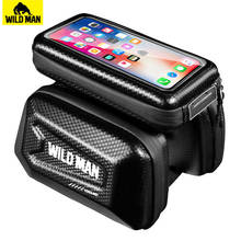 WILD MAN Hard Shell Front Bicycle Bag Bike Top Tube Bag Cycling Pouch 6.5 Inch Phone Case Touch Screen Mtb Bag Accessories 2024 - buy cheap