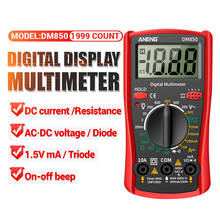 Professional Multimeter Portable Detector Data Hold 1999 Counts Diode Tester Digital Current Ohmmeter AC DC Voltage Multimetro 2024 - buy cheap