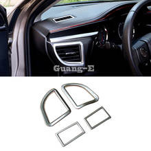 Car Style Garnish Cover Frame Lamp Trim ABS Silver Front Air Condition Outlet Vent 4pcs For Toyota Corolla Altis 2014 2015 2016 2024 - buy cheap