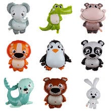 Sea Lion Fox Penguin Panda Cartoon Animal Aluminum Balloon Anniversary Birthday Party Decoration Baby Bath 1pc 2024 - buy cheap