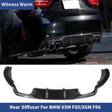 Real Carbon Fiber Rear Diffuser for Bmw F85 X5m F86 X6m Rear Lip Bumper Spoiler 2014-up Car Styling 2024 - buy cheap