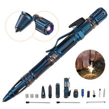 NEW 7-In-1 Outdoor EDC Multi-Function Self Defense Tactical Pen With Emergency Led Light Whistle Glass Breaker Outdoor Survival 2024 - buy cheap