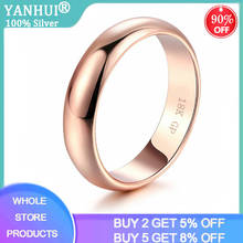 Anéis redondos simples e suaves para casal, joias de aço inoxidável com 18k de ouro rosa para homens e mulheres 2024 - compre barato